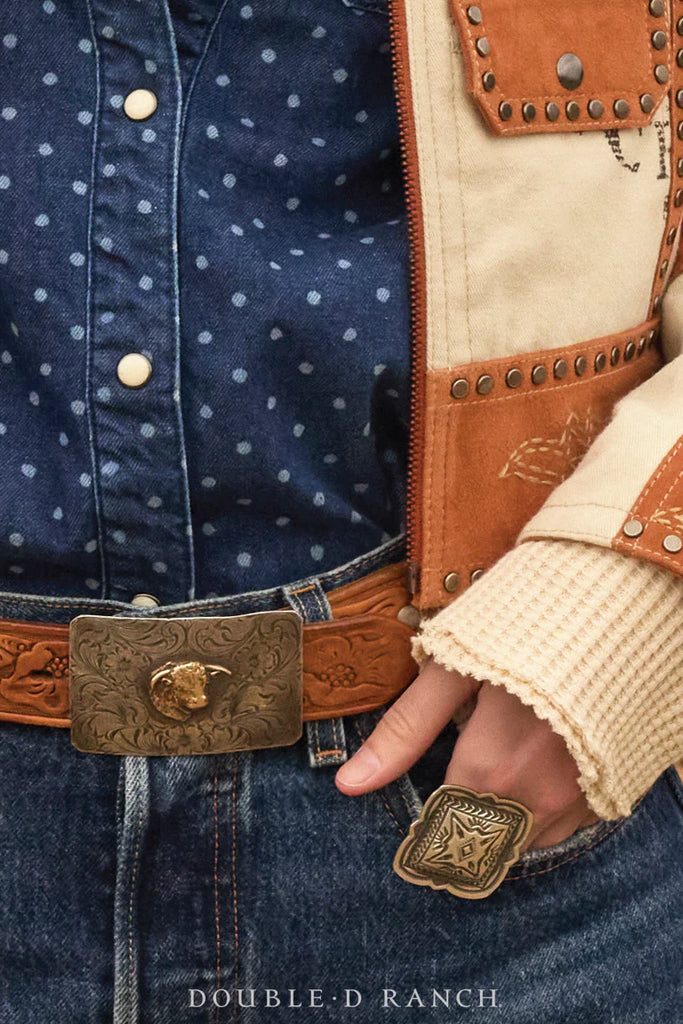 Double D Ranch Leather Jacket Rollin Rollin Rollin C3335