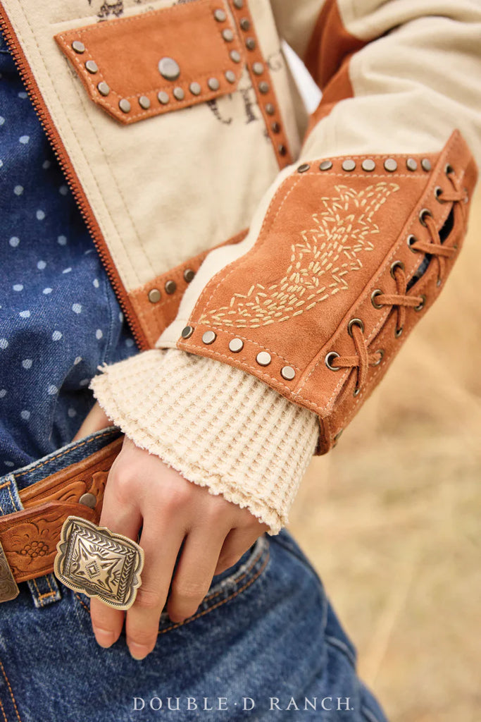 Double D Ranch Leather Jacket Rollin Rollin Rollin C3335