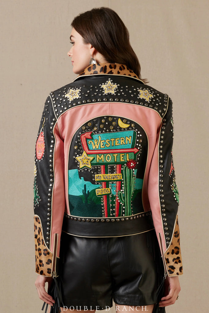 Double D Ranch Black Leather Jacket The Western Motel Limited Edition C3415