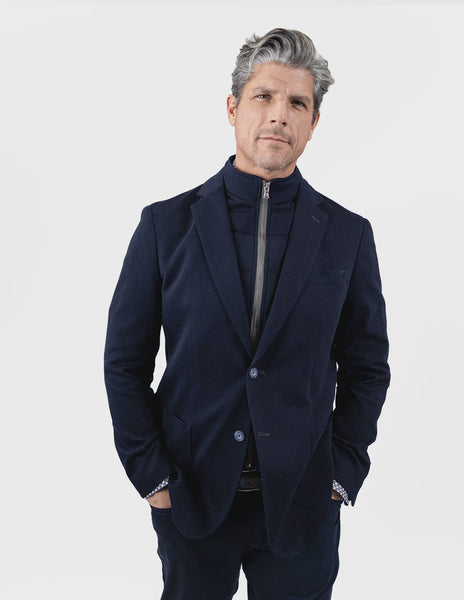 7 Downie Street Men's NEVILLE Winter Blazer NAVY FW24 – Saratoga