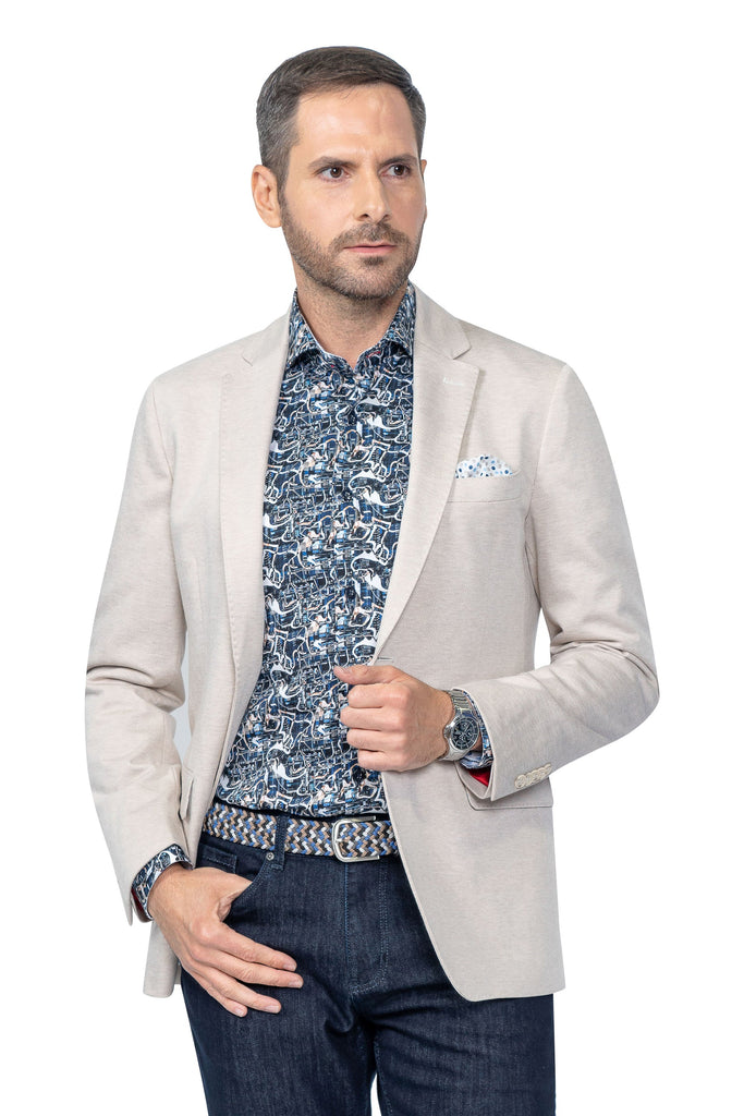 7 Downie Street Men's Melbourne Sports Coat Beige Blazer