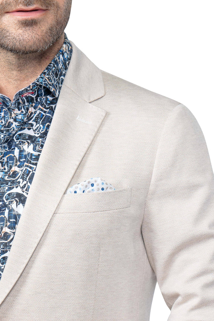 7 Downie Street Men's Melbourne Sports Coat Beige Blazer