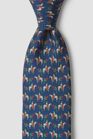 Alynn Mens Silk Holiday Tie In Blue Extreme Santa FW19 AL-30-15-76