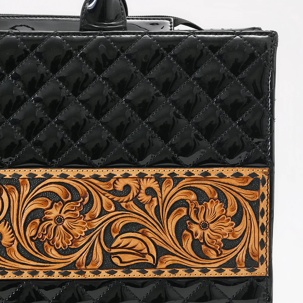 Genuine Western Leather Handbag Hand Tooled in the USA by American Darling ADBGA775