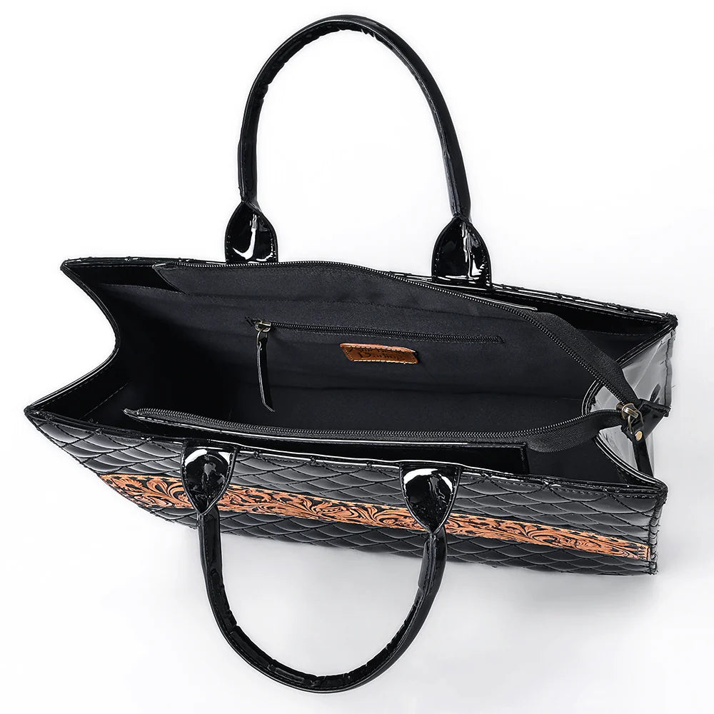 Genuine Western Leather Handbag Hand Tooled in the USA by American Darling ADBGA775