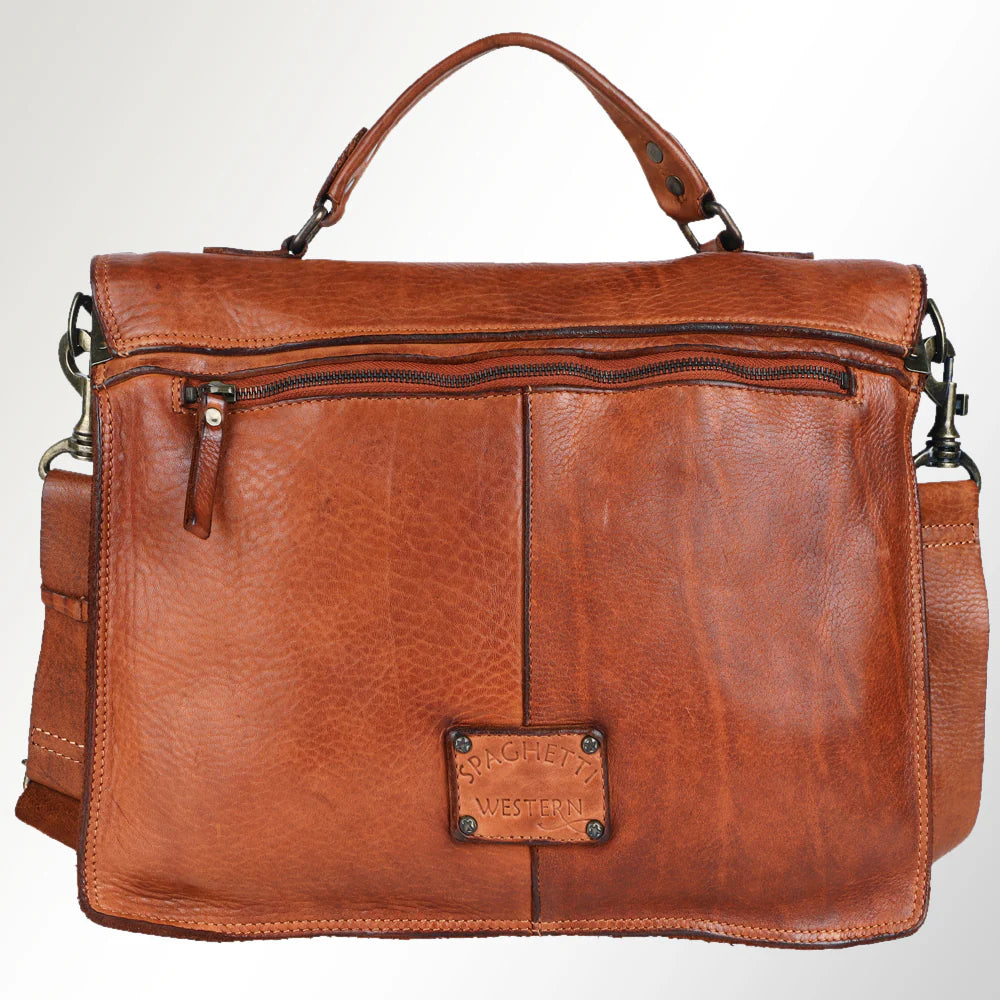 Leather Briefcase American Darling Laptop Bag