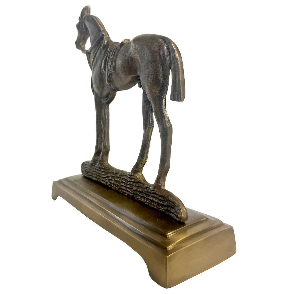 Antiqued Brass Horse Door Stopper – Vintage Style Equestrian Home Accent Horse Décor