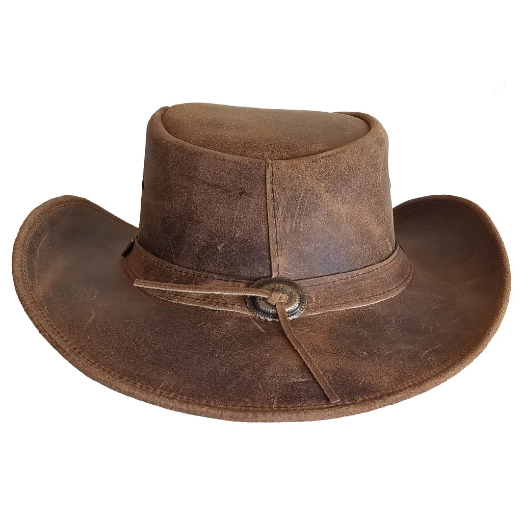 Australian Country Outfitters Leather Hat Outback Survival Gear Broken Hill Leather Hat