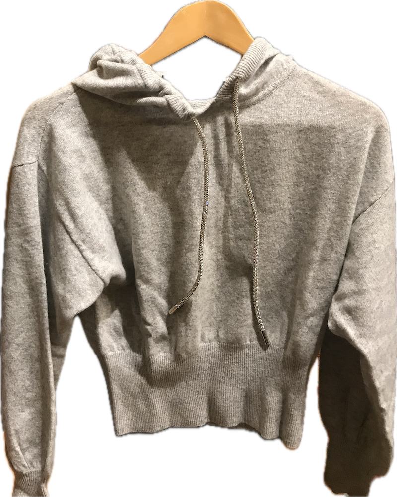 Bergen of Norway Hilary Cashmere Hoodie with Glitter Sparkle Strings