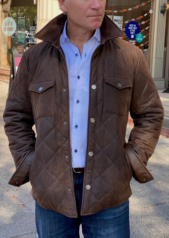 Scully Men's Tweed Jacket Leather Jacket