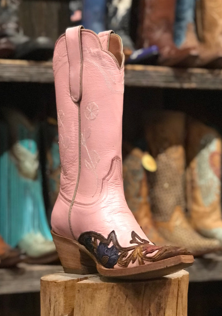 Black Jack Women's PINK LPKHT-8906-F5F5 Tooled Wingtip Boots SS25