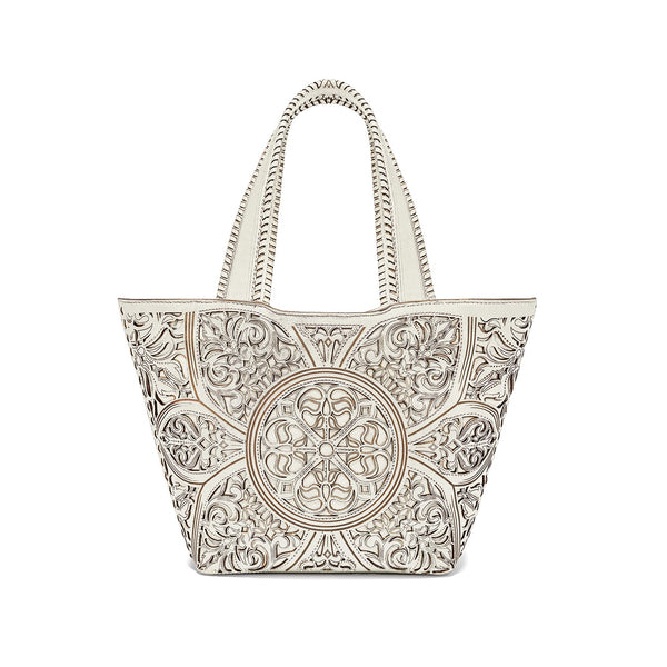 Brighton Ferrara Mystique White Lily Tote H38502 SS25up – Saratoga