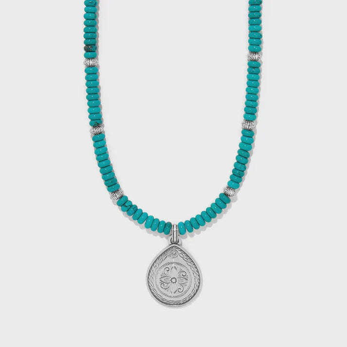 Womens Mosaic Turquoise Teardrop Necklace JM0000 by Brighton