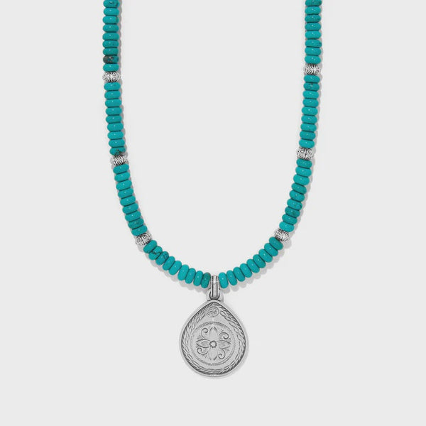 Womens Mosaic Turquoise Teardrop Necklace JM0000 by Brighton