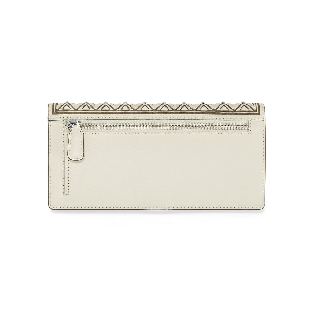 Brighton Ferrara La Bellezza Slim Folio White Leather Wallet T35752 SS25up