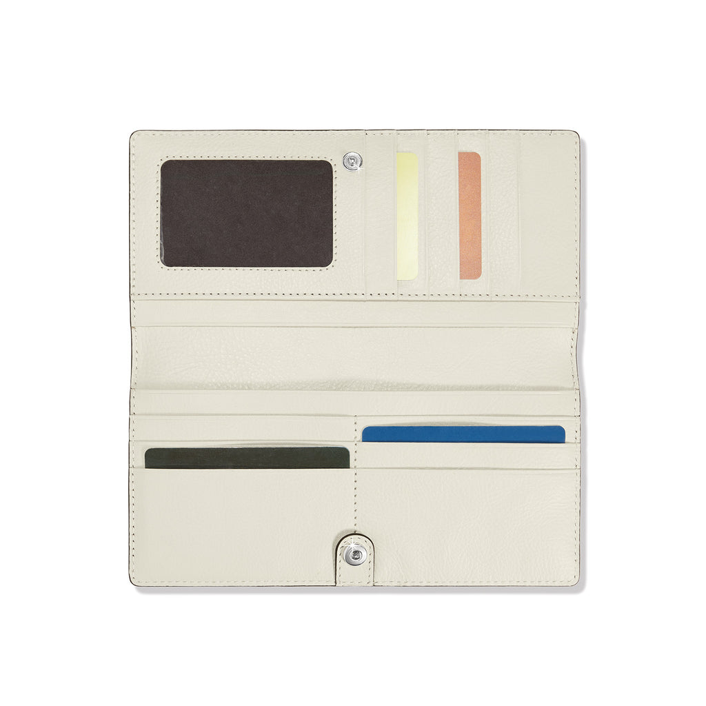 Brighton Ferrara La Bellezza Slim Folio White Leather Wallet T35752 SS25up