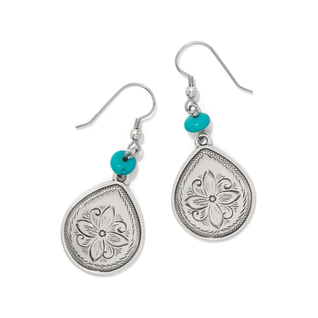 Brighton Mosaic Turquoise Teardrop French Wire Earrings JA0163 SS25