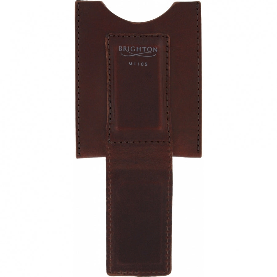 Brighton Salina Men's Leather Money Clip - Brown M1105