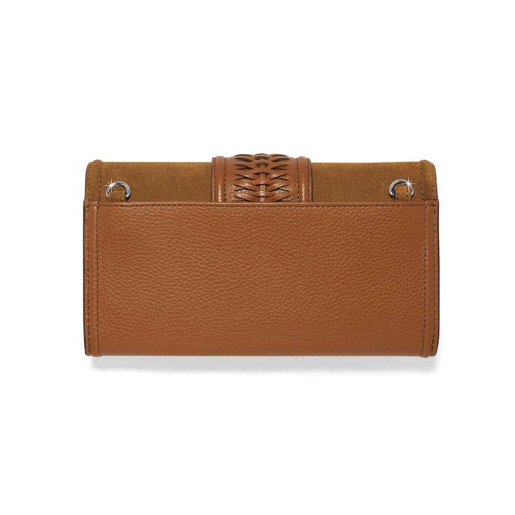 Brighton Cadiz Suede Large Wallet in Luggage color T35898 SS26