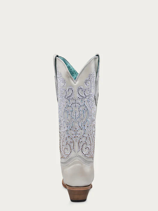 Corral C4103 LD White  Emb Crystal Tall Boots SS24