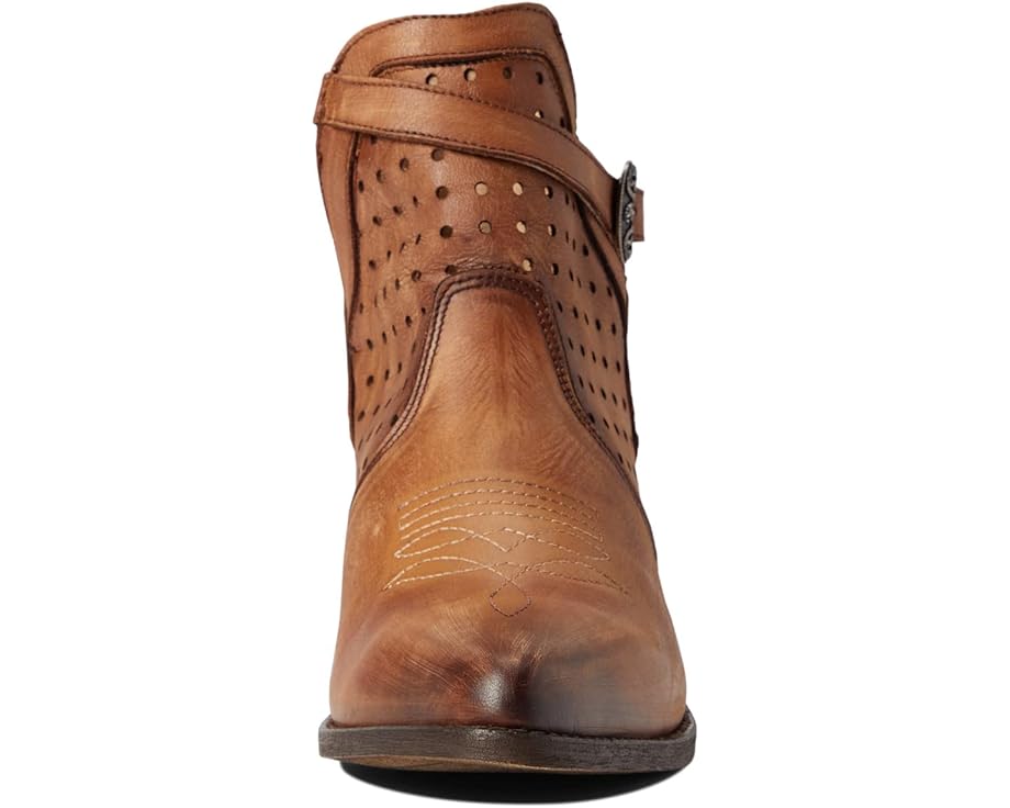 Circle G Q0221 LD Brown Cutout Strap Bootie SS25