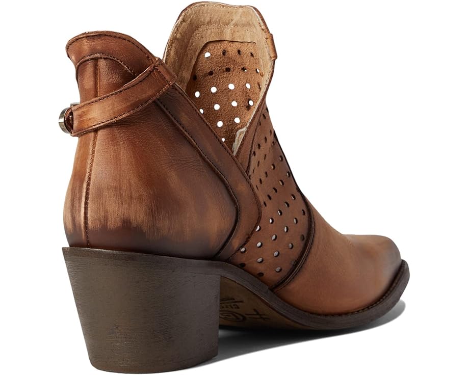 Circle G Q0221 LD Brown Cutout Strap Bootie SS25