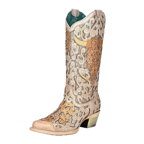Women's Tan Leather Cowboy Boot by Lucchese Patsy M5109