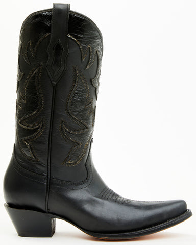 Corral Z0132 Women's Black and White Studs Cutout Cowboy Boots