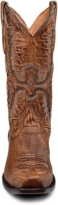 Men's Brown Square Toe Tall Cowboy Boots Corral Boots A4546