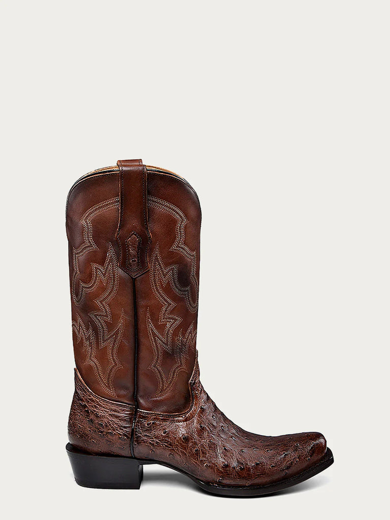 Corral A4548 Men's Brown Ostrich Narrow SQ Toe Cowboy Boot