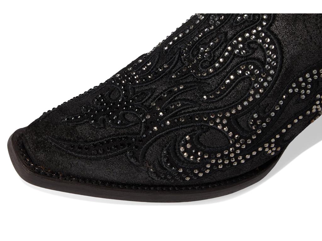 Corral C4106 Women's Black Silver & Crystals Ankle Boot with Zipper