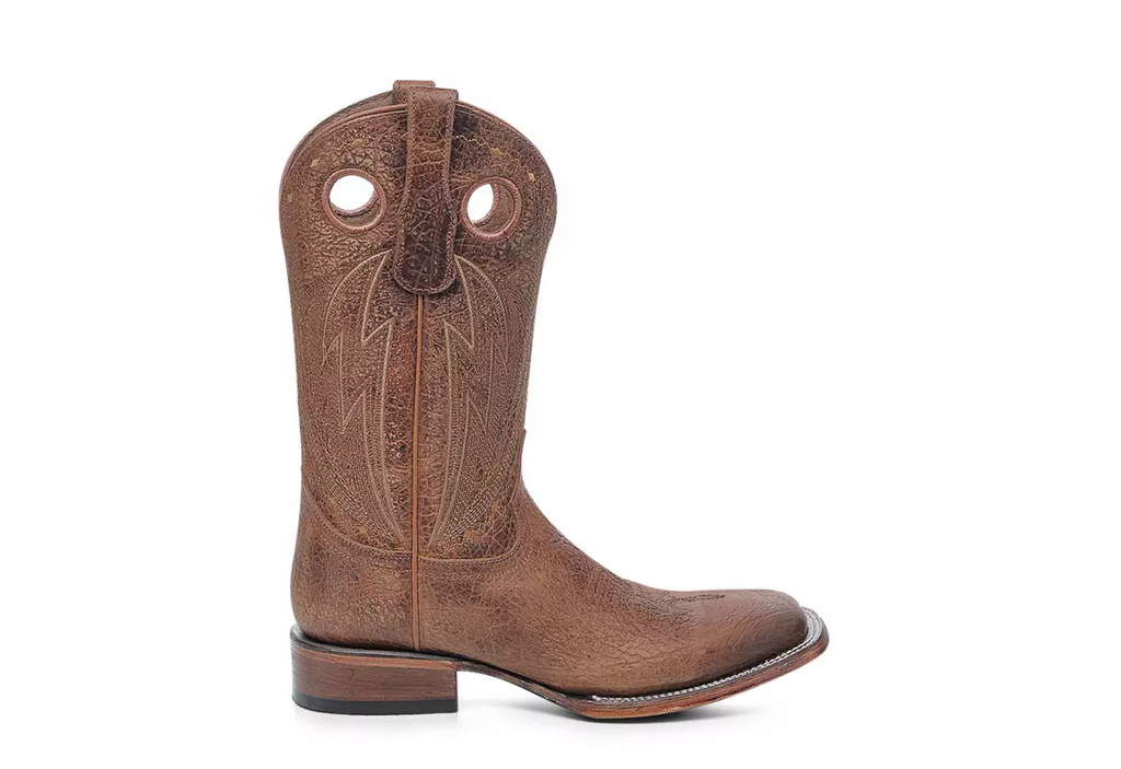 Men's Tan Square Toe Leather Cowboy Boot by Circle G L6293