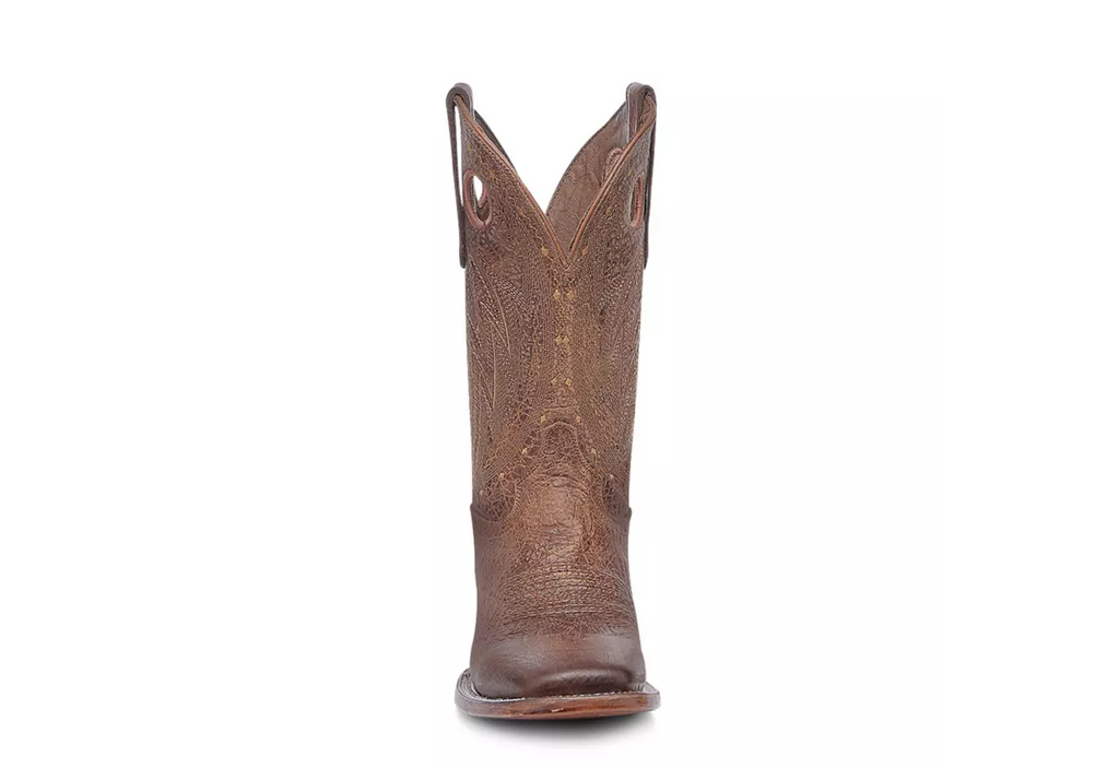 Men's Tan Square Toe Leather Cowboy Boot by Circle G L6293
