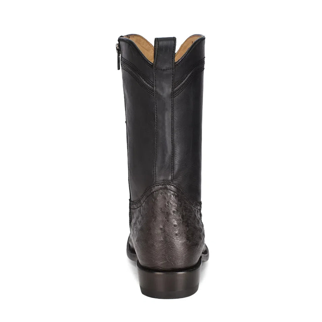 Black Ostrich Roper Cowboy Boot Corral Men's Boots C3885 ON SALE