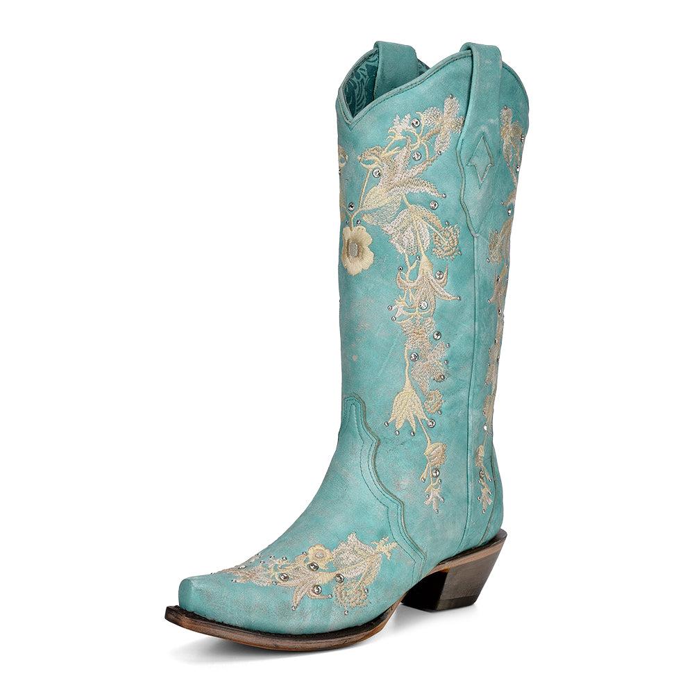 Corral Women's Cowboy Boots in Turquoise A4239 - Saratoga Saddlery & International Boutiques