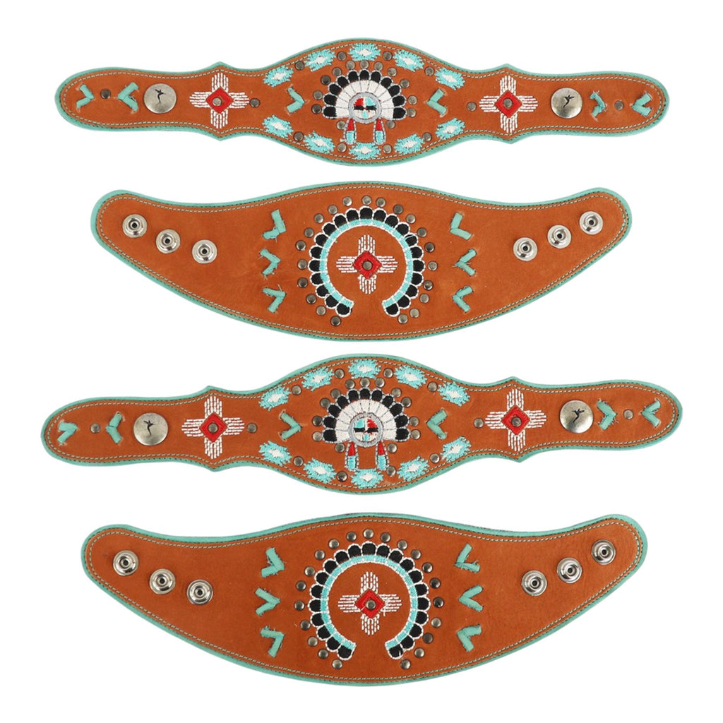 Cowboy Boot Accessories Leather Harness Boot Lassos Zuni Papaya SS25