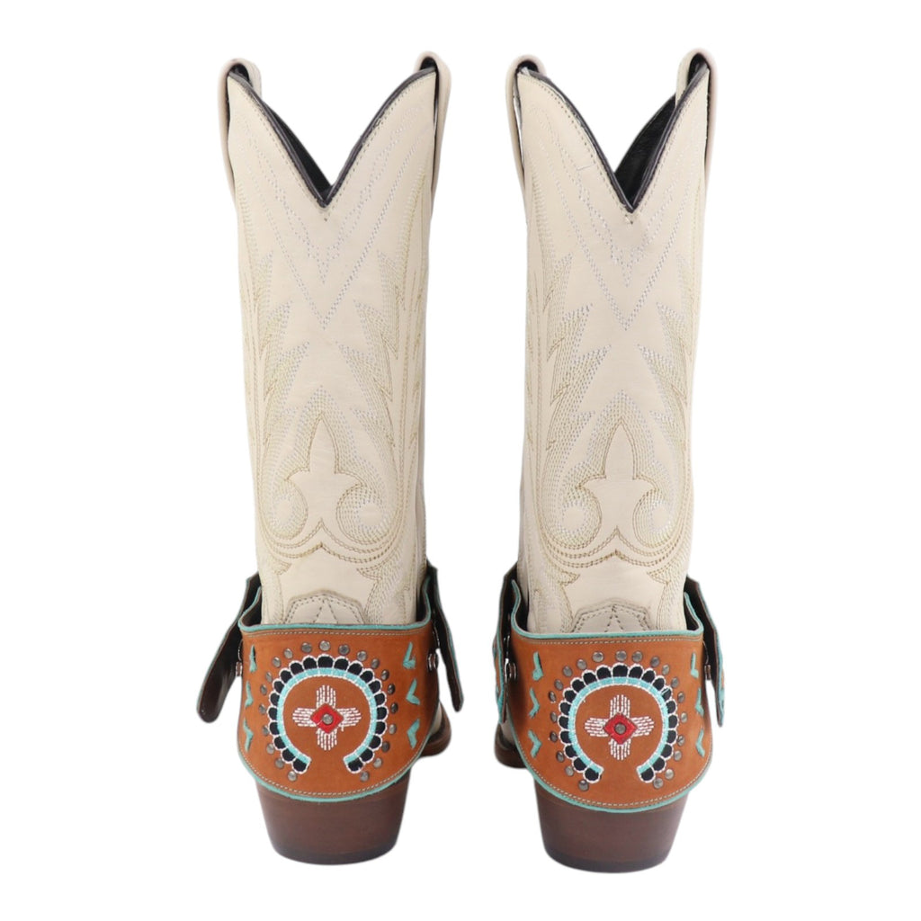 Cowboy Boot Accessories Leather Harness Boot Lassos Zuni Papaya SS25