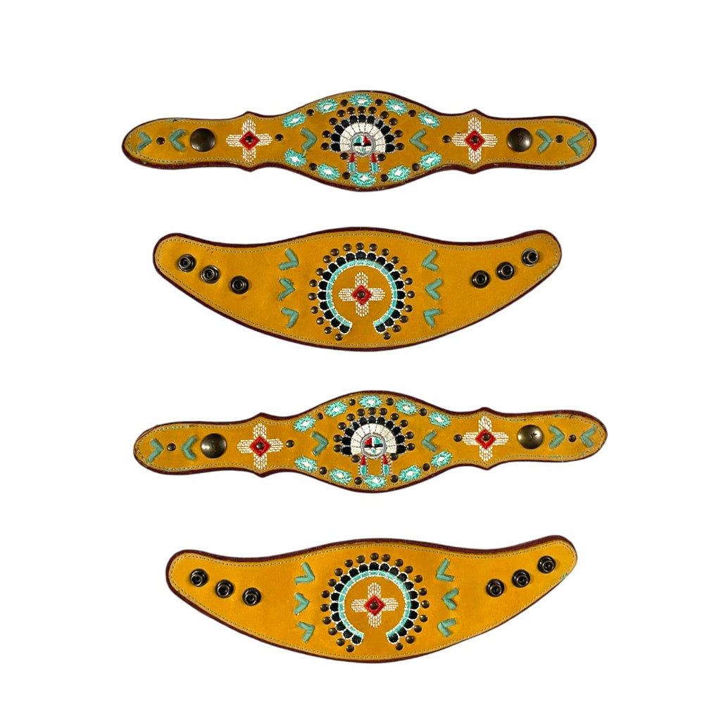 Cowboy Boot Accessories Leather Harness Boot Lassos Zuni Yellow Lucitano Miel-Boot Lassos