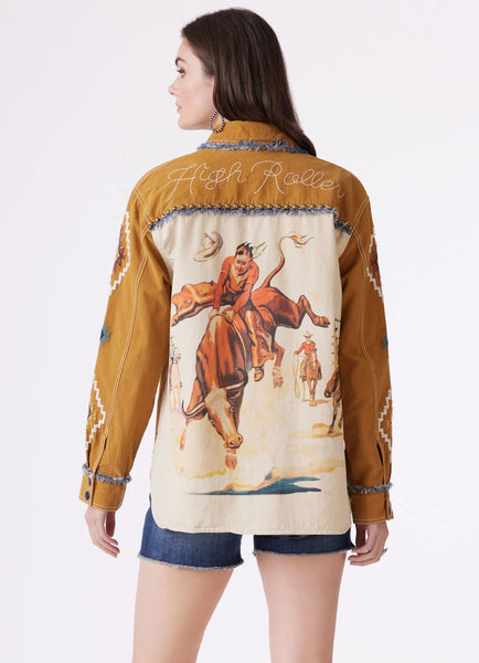 ジャケット・アウター doubletPATCHESEMBRIDERYTRACK JACKET24SS Double-D-Ranch-Denim-Jacket-