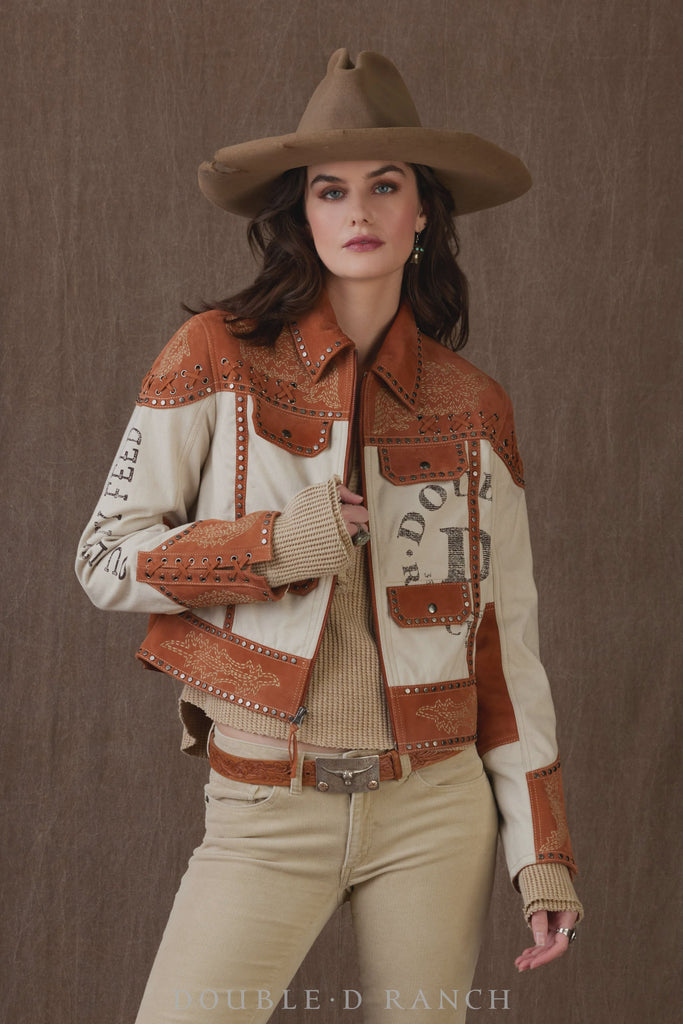 Double D Ranch Leather Jacket Rollin Rollin Rollin C3335