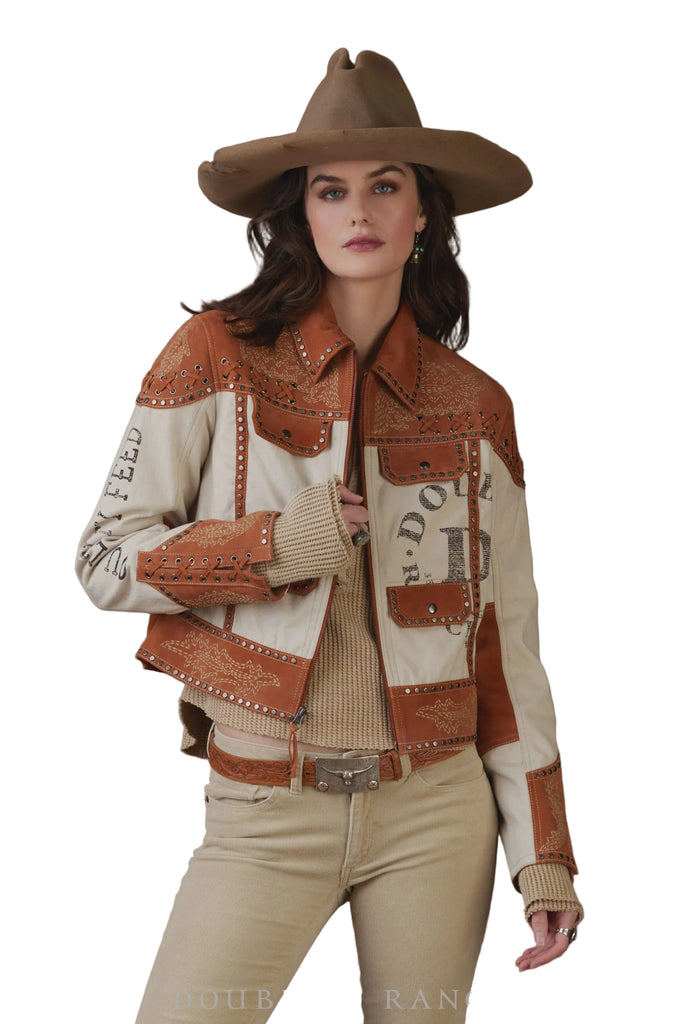 Double D Ranch Vintage Leather Jacket Rollin Limited Edition ON SALE