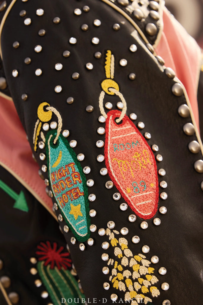 Double D Ranch Black Leather Jacket The Western Motel Limited Edition C3415