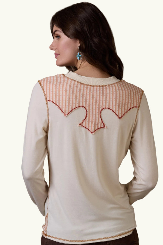 Double D Ranch Women's Tee Shirt Long Sleeve Cowboy Starter Kit T4102