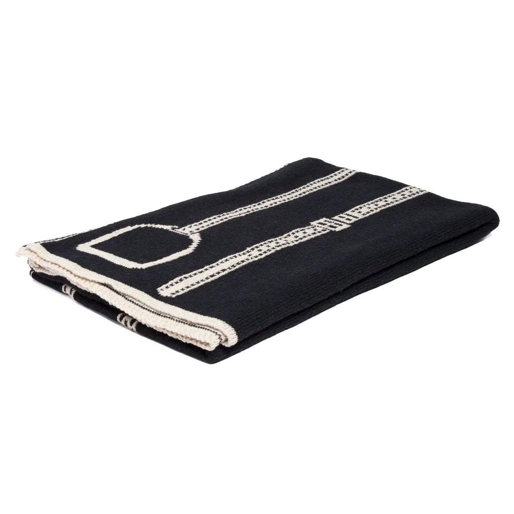 Equestrian Stirrup Poncho in Black and Beige Made in the USA