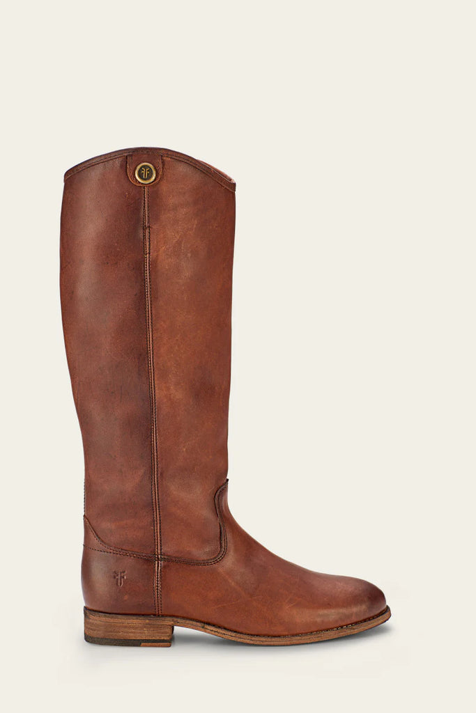 Tall Women's Leather Equestrian Riding Style Fashion Boots in Cognac - Frye Melissa Button 2 Boots - Saratoga Saddlery & International Boutiques