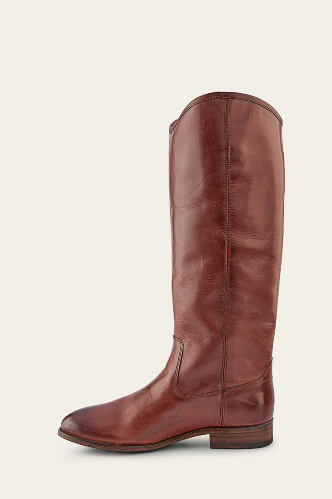 Tall Women's Leather Equestrian Riding Style Fashion Boots in Mahogany Frye Melissa Button2 Boots