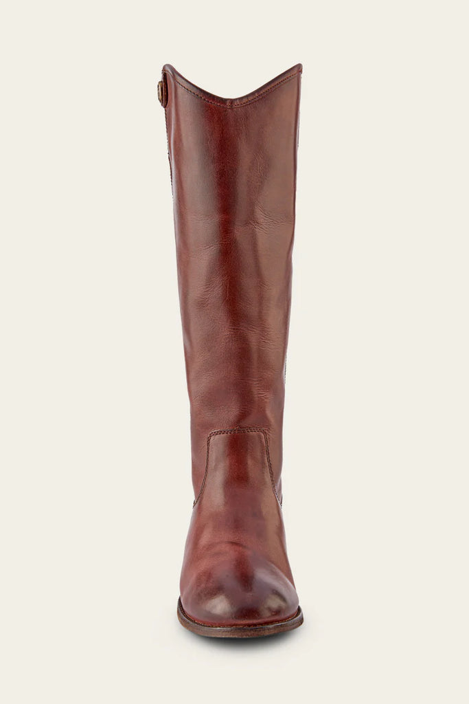 Tall Women's Leather Equestrian Riding Style Fashion Boots in Mahogany Frye Melissa Button2 Boots