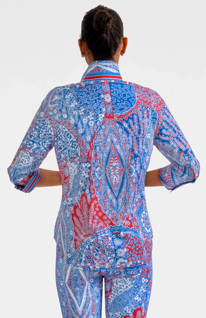 Gretchen Scott Boyfriend Shirt in Grand Bazaar TPBFGBC