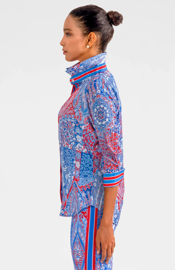 Gretchen Scott Boyfriend Shirt in Grand Bazaar TPBFGBC