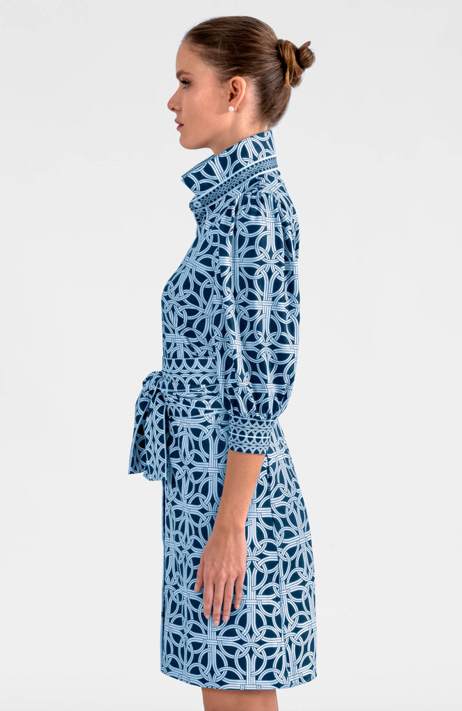 Gretchen Scott Dress Swagger Dress Ring Toss NAVY JDPSRT SS25